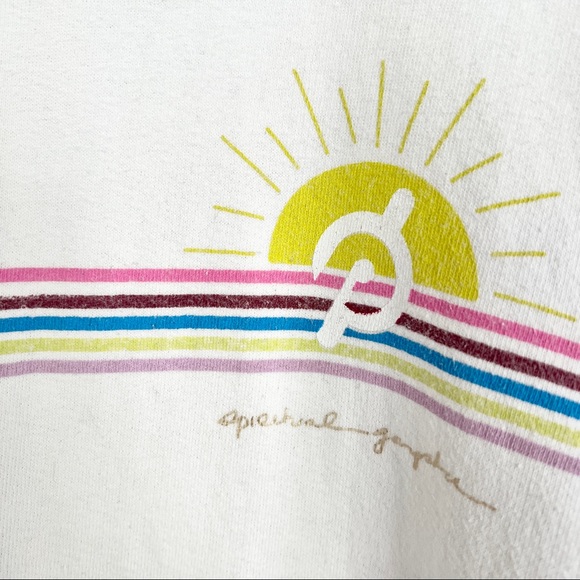 SPIRITUAL GANGSTER x PELOTON Classic Crew Sweatshirt in White - Picture 6 of 11